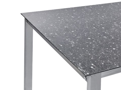 Stół ogrodowy szklany 180 x 90 cm czarny COSOLETO