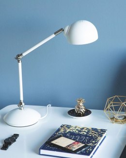 Lampa biurkowa HELMAND Regulowana Metal Biały Lumarko!