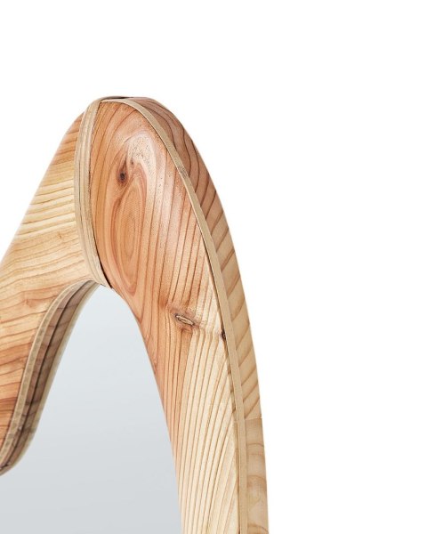 Lustro ścienne NEURE 90 cm 77 cm Drewno Naturalny