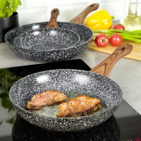 3 PATELNIE GRANITOWE GRANIT WOOD KINGHOFF KH-1030 Lumarko!