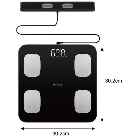 ANALITYCZNA WAGA ŁAZIENKOWA SMART IOS ANDROID KLAUSBERG KB-7852 Lumarko!