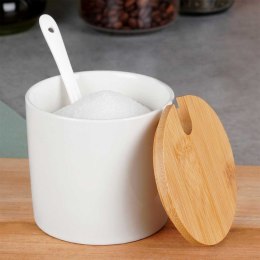 CUKIERNICA CUKIERNICZKA CERAMICZNA Z ŁYŻECZKĄ BIAŁA 139682 Lumarko!