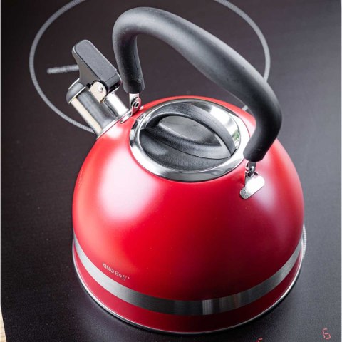 CZAJNIK 1,8L Z GWIZDKIEM KINGHOFF KH-1853 CZERWONY Lumarko!