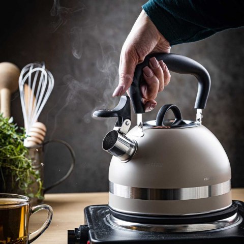 CZAJNIK 1,8L Z GWIZDKIEM KINGHOFF KH-1854 BEŻOWY Lumarko!