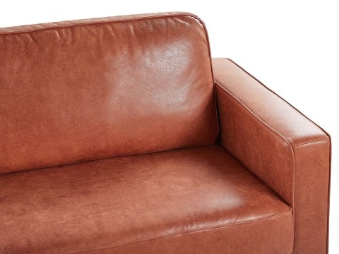 Komplet wypoczynkowy 4-osobowy ekoskóra złoty brąz SAVALEN