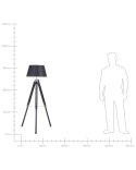 Lampa podłogowa MADEIRA Drewno Czarny Lumarko!