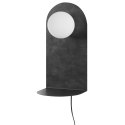 Lampa ścienna MAPI Z półką Metal Grafitowy Lumarko!