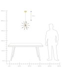 Lampa wisząca MAGUSE Metal Złoty Lumarko!