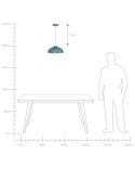 Lampa wisząca SENIA Metal Turkusowy Lumarko!