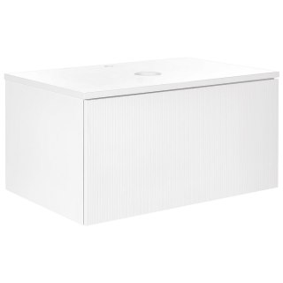 Wisząca szafka pod umywalkę ALZIRA 80 cm 52 cm 40 cm Biały