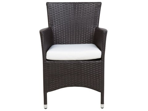 Zestaw ogrodowy dla 8 osób ITALY z poduszkami Technorattan Brązowy