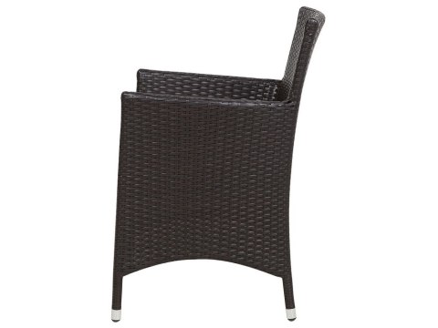 Zestaw ogrodowy dla 8 osób ITALY z poduszkami Technorattan Brązowy