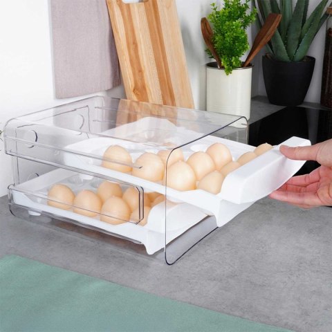 DWUPOZIOMOWY ORGANIZER POJEMNIK DO LODÓWKI NA 40 JAJEK 229164 Lumarko!