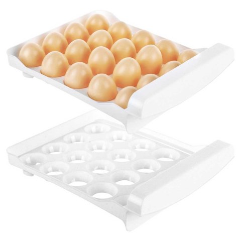 DWUPOZIOMOWY ORGANIZER POJEMNIK DO LODÓWKI NA 40 JAJEK 229164 Lumarko!