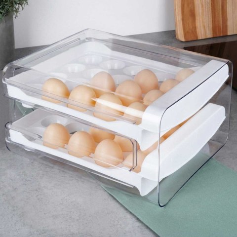 DWUPOZIOMOWY ORGANIZER POJEMNIK DO LODÓWKI NA 40 JAJEK 229164 Lumarko!