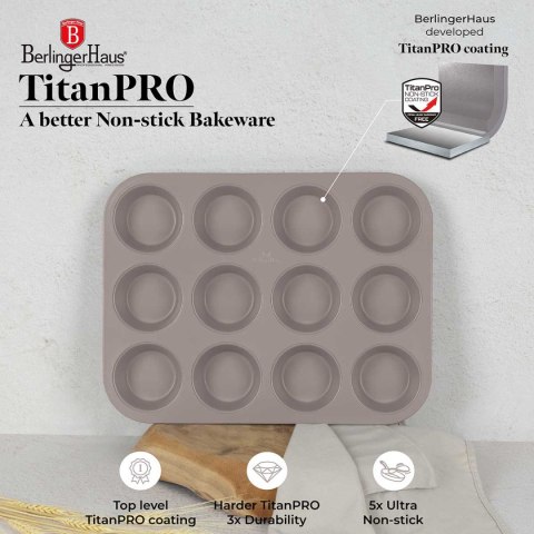 Forma Tytanowa Do 12 Muffinek Berlinger Haus Bh-7947 Taupe Lumarko!