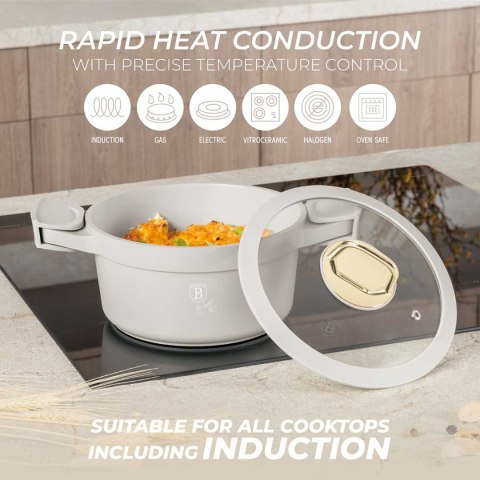 GARNEK TYTANOWY Z POKRYWĄ 20cm BERLINGER HAUS BH-7786 SAHARA Lumarko!