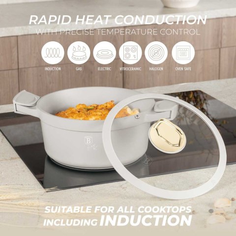 GARNEK TYTANOWY Z POKRYWĄ 24cm BERLINGER HAUS BH-7787 SAHARA Lumarko!