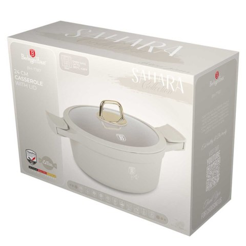 GARNEK TYTANOWY Z POKRYWĄ 24cm BERLINGER HAUS BH-7787 SAHARA Lumarko!