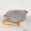 GARNEK ŻELIWNY 26cm PŁASKI BERLINGER HAUS BH-6527 TAUPE Lumarko!