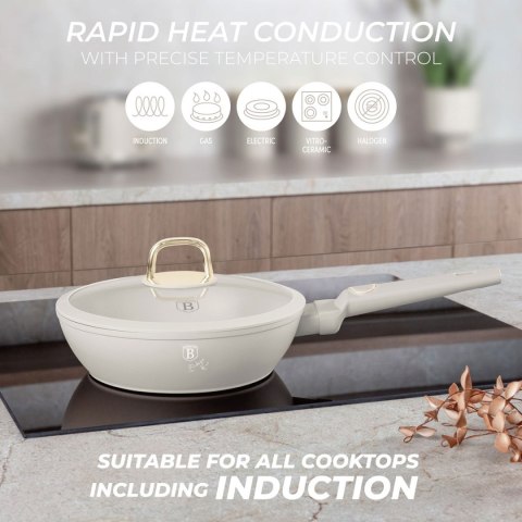 GŁĘBOKA PATELNIA TYTANOWA 24cm BERLINGER HAUS BH-8062 SAHARA Lumarko!