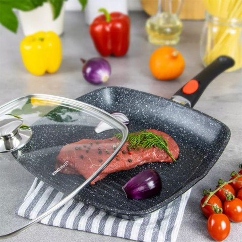 GRILLOWA PATELNIA GRANITOWA 28cm KINGHOFF KH-1511 ODPINANY UCHWYT Lumarko!