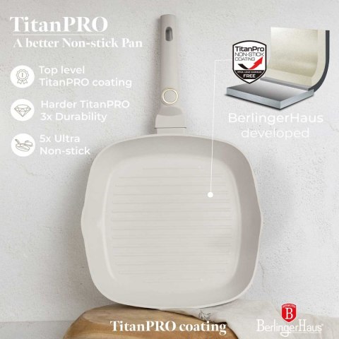 PATELNIA GRILLOWA TYTANOWA 28cm BERLINGER HAUS BH-8066 SAHARA Lumarko!