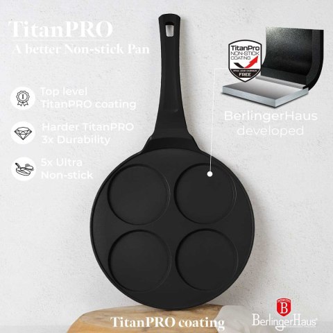 PATELNIA TYTANOWA 26cm DO PLACKÓW JAJEK BERLINGER HAUS BH-7795 BLACK ROSE Lumarko!