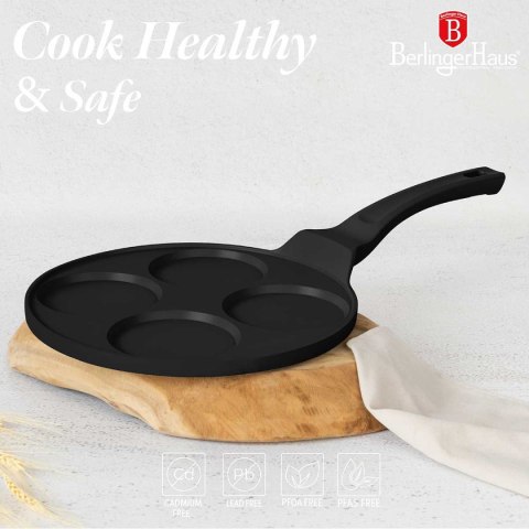 PATELNIA TYTANOWA 26cm DO PLACKÓW JAJEK BERLINGER HAUS BH-7795 BLACK ROSE Lumarko!