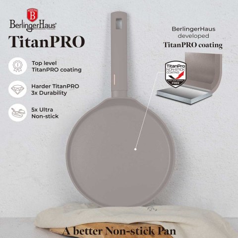 PATELNIA TYTANOWA DO NALEŚNIKÓW 25cm BERLINGER HAUS BH-8085 TAUPE Lumarko!