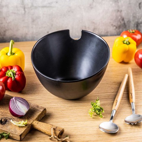 PORCELANOWA MISA DO SAŁAT Z PRZYBORAMI KLAUSBERG KB-7786 CZARNA Lumarko!