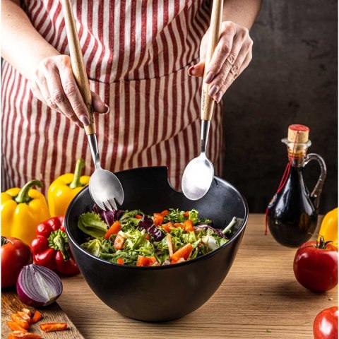 PORCELANOWA MISA DO SAŁAT Z PRZYBORAMI KLAUSBERG KB-7786 CZARNA Lumarko!