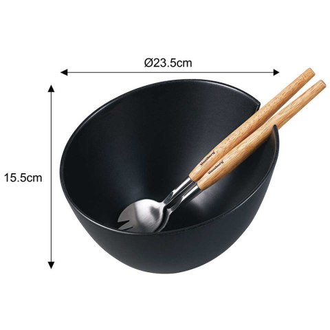 PORCELANOWA MISA DO SAŁAT Z PRZYBORAMI KLAUSBERG KB-7786 CZARNA Lumarko!