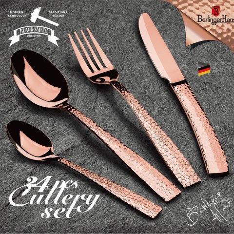 Sztućce 24 Elem. Berlinger Haus Bh-2617 Rose Gold Lumarko!