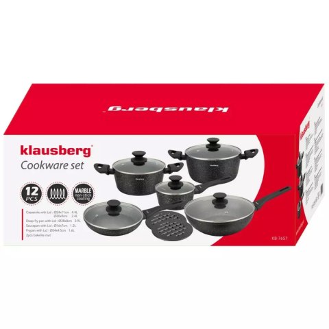 Zestaw 12 Elem. Garnków Marmurkowych Klausberg Kb-7657 Lumarko!