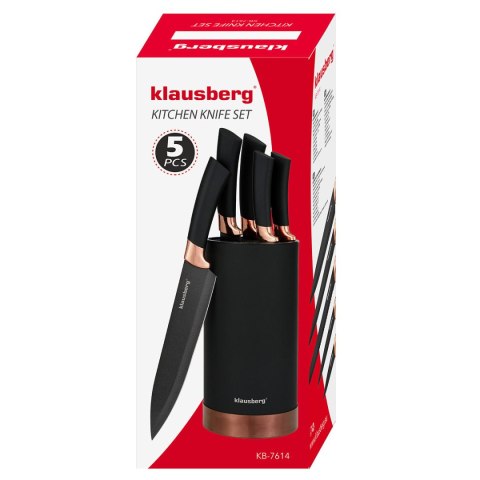 ZESTAW 5 KUCHENNYCH NOŻY W BLOKU KLAUSBERG KB-7614 Lumarko!
