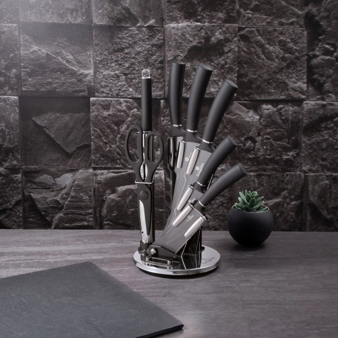 ZESTAW NOŻY BERLINGER HAUS BH-2565 BLACK SILVER W STOJAKU Lumarko!