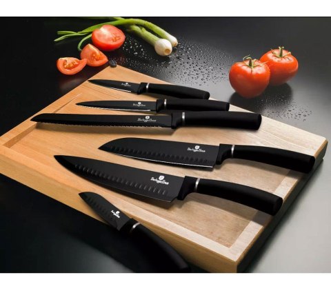 ZESTAW NOŻY BERLINGER HAUS BH-2565 BLACK SILVER W STOJAKU Lumarko!