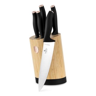 ZESTAW NOŻY BERLINGER HAUS BH-2752 BLACK ROSE W BLOKU BAMBUSOWYM Lumarko!