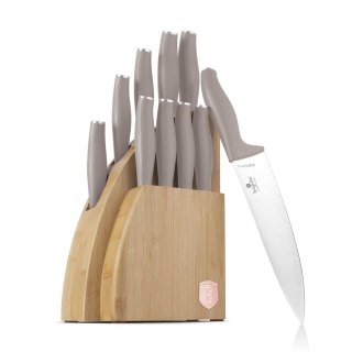 ZESTAW NOŻY BERLINGER HAUS BH-3122 TAUPE W BLOKU BAMBUSOWYM Lumarko!