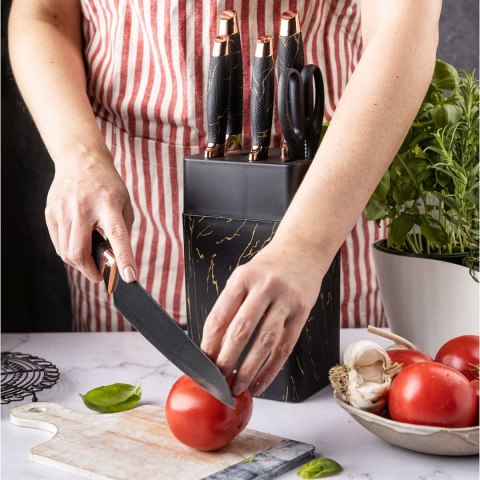 Zestaw Noży Kuchennych W Stojaku Z Ostrzałką Klausberg Kb-7770 Lumarko!