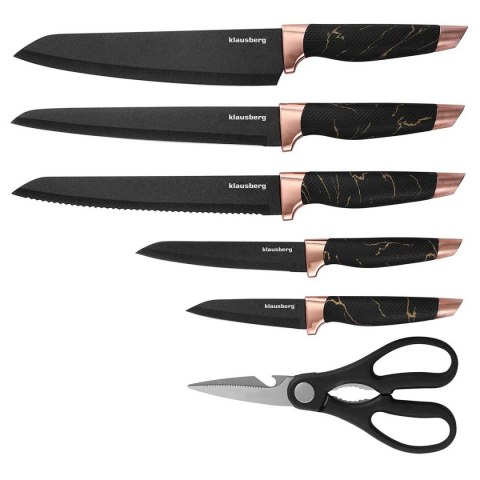 Zestaw Noży Kuchennych W Stojaku Z Ostrzałką Klausberg Kb-7770 Lumarko!