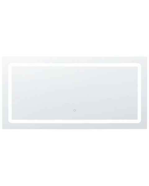 Lustro łazienkowe LED BENOUVILLE 120 cm 60 cm Srebrny