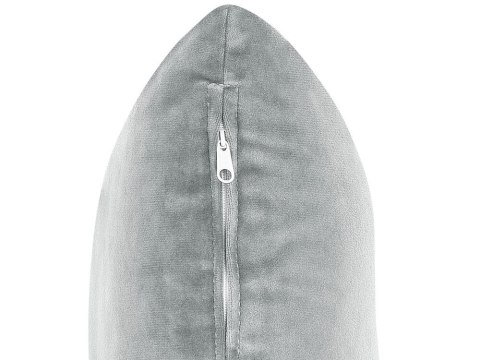 Szezlong welurowy prawostronny jasnoszary CHAUMONT