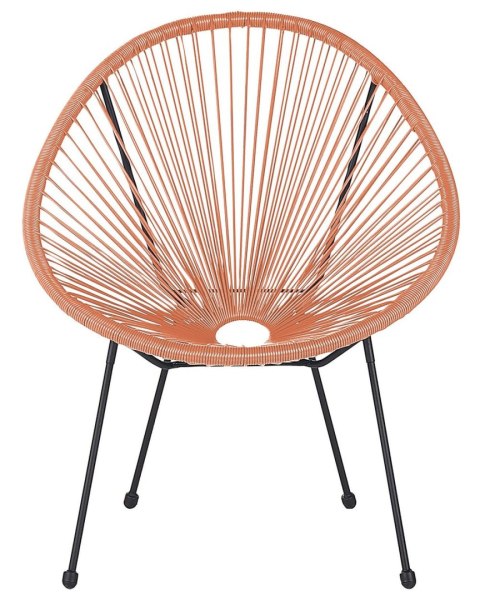 Zestaw 2 krzeseł ogrodowych ACAPULCO II Technorattan Pomarańczowy