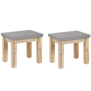 Zestaw 2 krzeseł ogrodowych OSTUNI Beton Szary