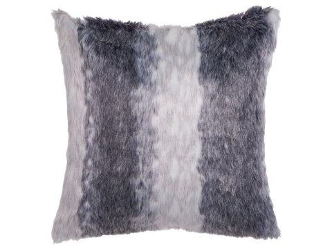 Zestaw 2 poduszek dekoracyjnych HORDEUM Sztuczne futro 45 x 45 cm Szary W paski