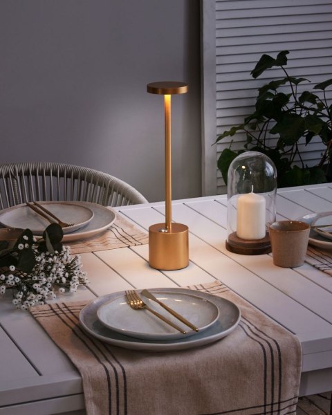 Bezprzewodowa lampa stołowa LED LIZANDRO Ze ściemniaczem Metal Złoty