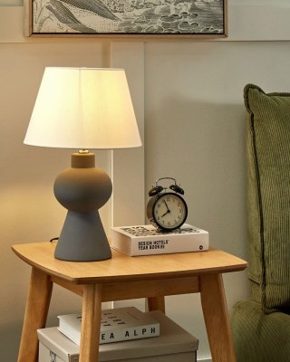 Lampa stołowa FABILOS Ceramika Szary