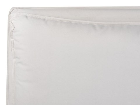 Łóżko z pojemnikiem Welur BAJONNA 160 x 200 cm Biały